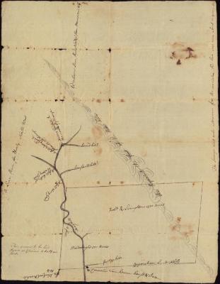 A Draft [survey] for Mr. R. R. Livingstons of his 1200 acres beginning at N. 4, the North lines of great Lott [sic] N. 8