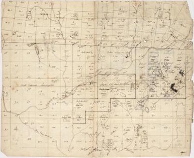 Map of John R. Livingston Junior Land in Great Lot No. 4 in the Hardenburgh Patent