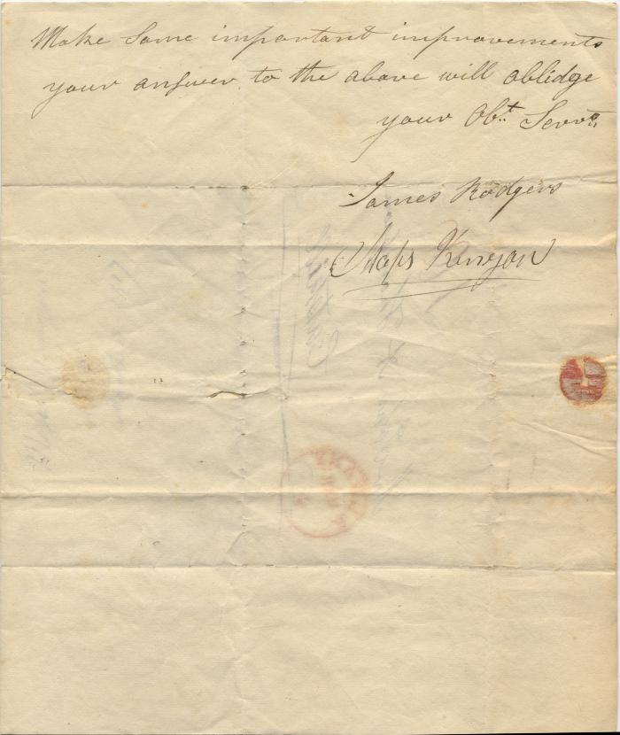 Letter to John A. Thomson from James Rodgers and Moses [Kinyon]