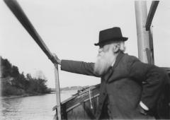 John Burroughs on the deck of the Wawee