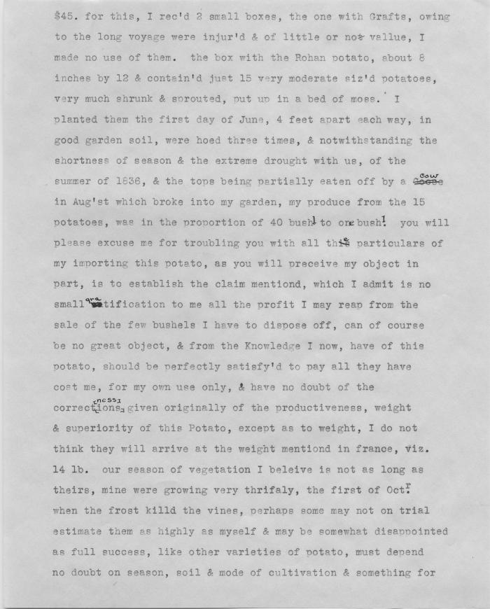 Draft letter from John A. Thomson to Elizur Goodrich [typescript]