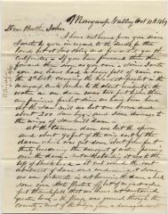 Letter from Wnykoop Kiersted to John Kiersted Jr. regarding land purchases and heavy rains