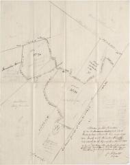 A survey for John Brandon of two lots of bark sold to Bartow G. Morss[?] & Peeled by him since 1840, No. 2 mostly on the Harnacker Farm, No. 3 mostly on the Expense Lot in Division No. 43 of Great Lot No. 20 of the H[ardenburgh] P[atent]