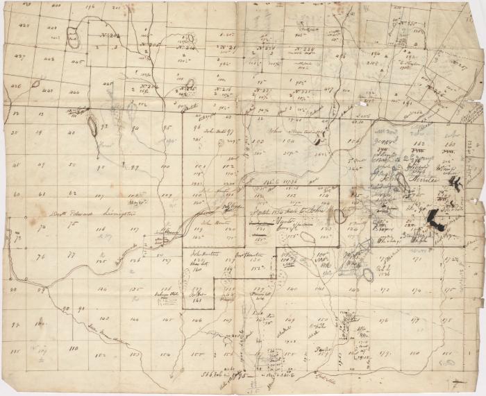 Map of John R. Livingston Junior Land in Great Lot No. 4 in the Hardenburgh Patent