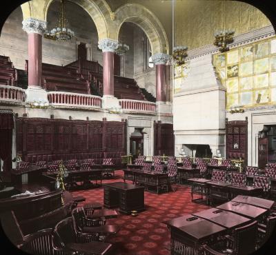 N.Y. Albany. State Capitol. Senate Chamber from S. E. Corner