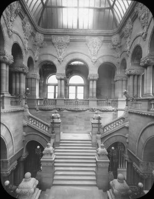 N.Y. Albany. State Capitol. Western Staircase from Fourth Floor. (Before 1911)