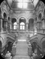 N.Y. Albany. State Capitol. Western Staircase from Fourth Floor. (Before 1911)