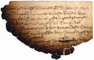 Fragment of unidentified document