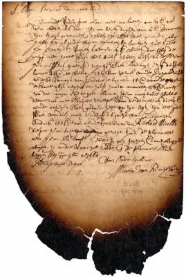 Letter of Jeremias van Rensselaer to Oloff Stevensen van Cortlandt