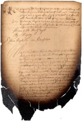 Letter of Jeremias van Rensselaer to Jan Baptist van Rensselaer