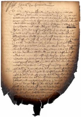 Letter of Jeremias van Rensselaer to Oloff Stevensen van Cortlandt