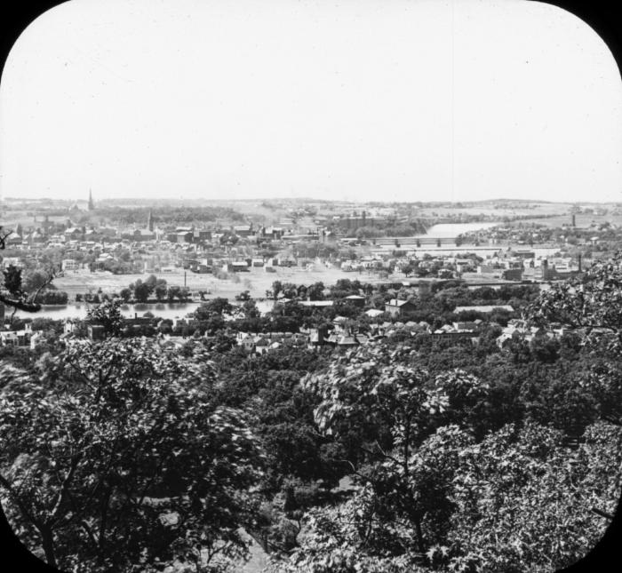 Panorama of Cohoes and falls