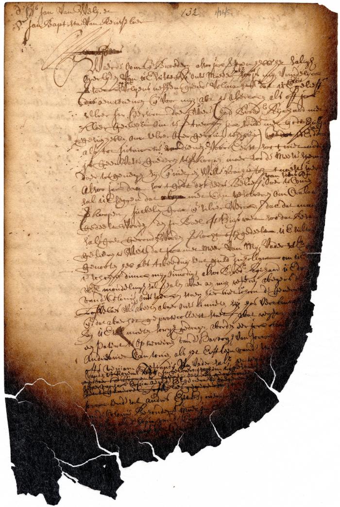 Letter of Jeremias van Rensselaer to Jan van Wely and Jan Baptist van Renselaer