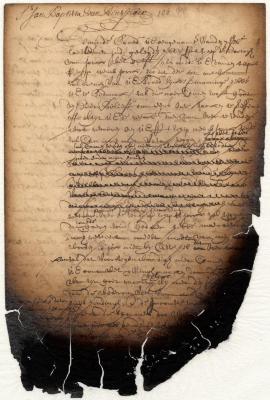 Letter of Jeremias van Rensselaer to Jan Baptist van Rensselaer