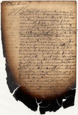 Letter of Jeremias van Rensselaer to David Becker