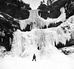 N.Y. Catskill Mts. Kaaterskill Falls. Winter.