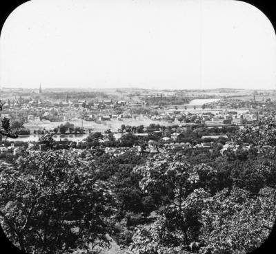 Panorama of Cohoes and falls