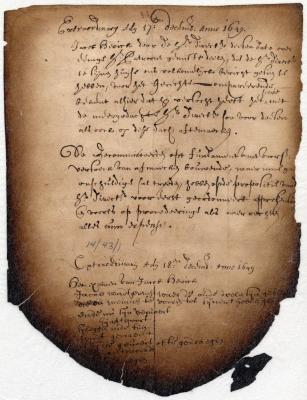 Extraordinary session, 17 December Anno 1649