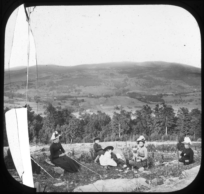 New York Catskill Mountains, panorama northeast from Fly Mountain