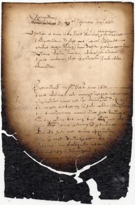 Extraordinary session, primo October Anno 1650