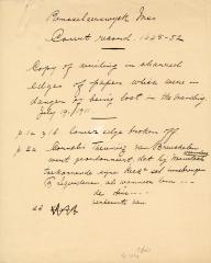 Notes related to the translation and transcription of Dutch text of first sixteen folios compiled by A.J.F. van Laer