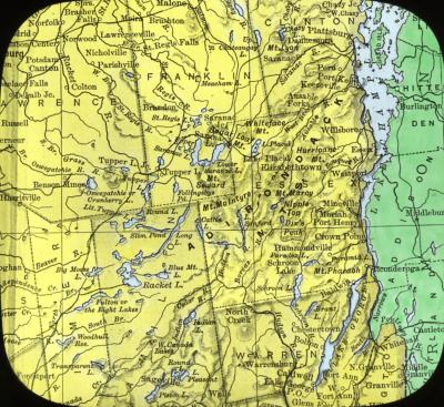 Map of Lake George and Lake Champlain