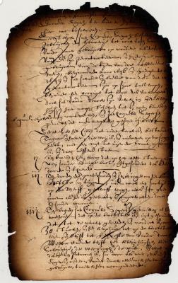 Fragment of a Contract by Which Cornelis Segersz van Voorhout Assumed the Remaining Three Years of the Lease of Adriaen van der Donck’s Farm on Castle Island