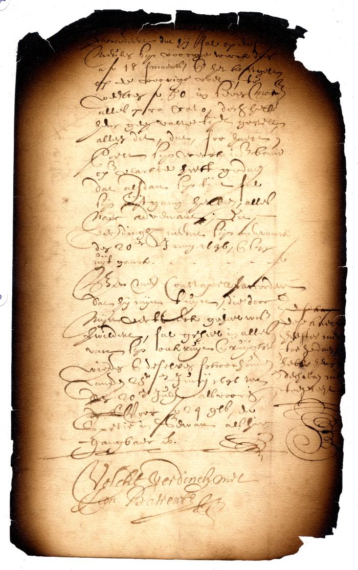 Agreement with Barent Pietersz Koijemans to Continue His Employment at the Grist Mill ; Contract with Andries “Constapel” Herbertsz to Care for De Hooge’s Garden