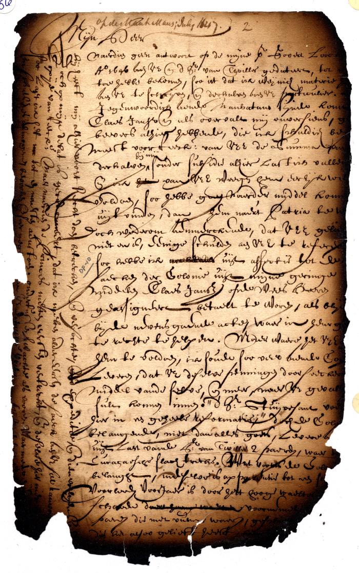 Last Will and Testament of Cornelis Segersz van Voorhout and Brechtje Jacobs ; Draft on the Orphanmasters of Amsterdam to Pay Claes Jansz on Behalf of De Hooges