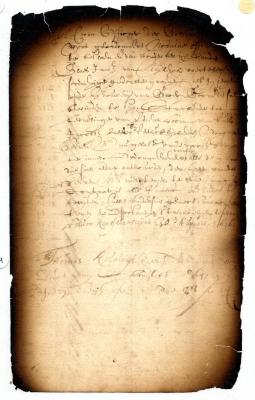 Warrant Authorizing Nicolaes Coorn to Seize the Threshed Grain at “Broer” Cornelis Anthonisz van Schlick’s Farm and Deliver it to Claes Jansz (van Nijkerck) in Payment for Rutger Jacobsz’ Wages ; Credit for Thomas Coningh’s Services at De Hooges’s Wedding