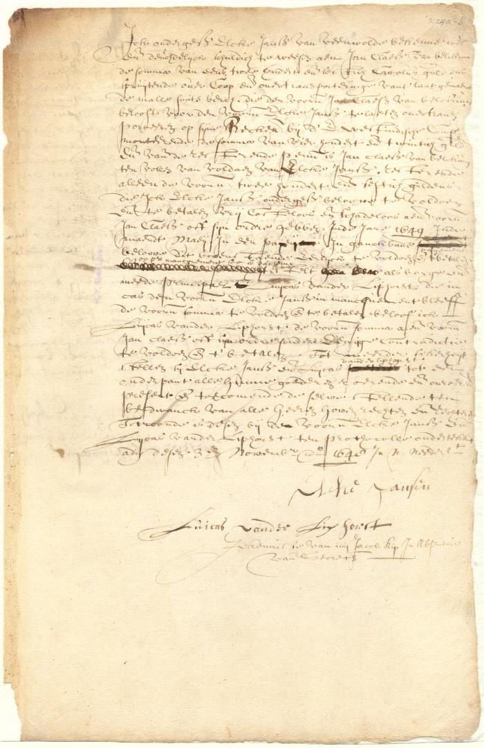 Bond of Elke Jansen to Jan Claessen for the remainder of the purchase money of the Malle Smits Berg