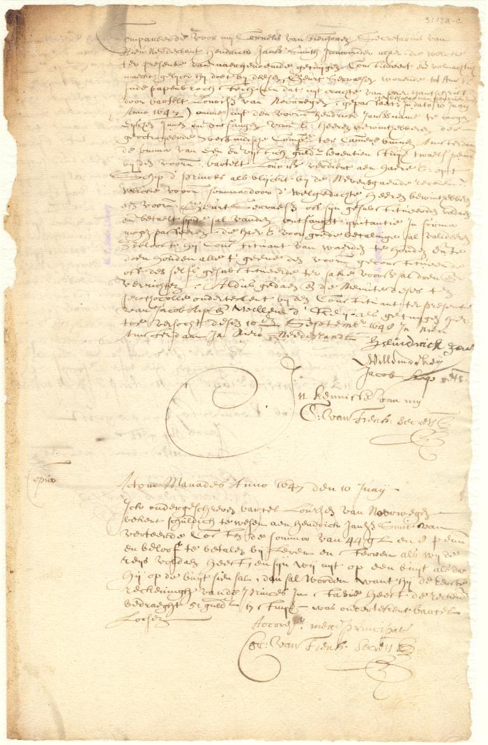 Power of attorney from Hendrick Jansen to Geurt Servaessen to collect wages earned by Bartel Lourissen in the service of the West India Company on the ship De Princes