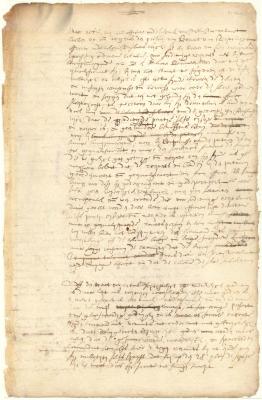 Mandamus to Brant van Slichtenhorst to appear before the director general and council to answer such complaints as will be made against him.  October 31, 1648.  Original draft in the handwriting of Petrus Stuyvesant.