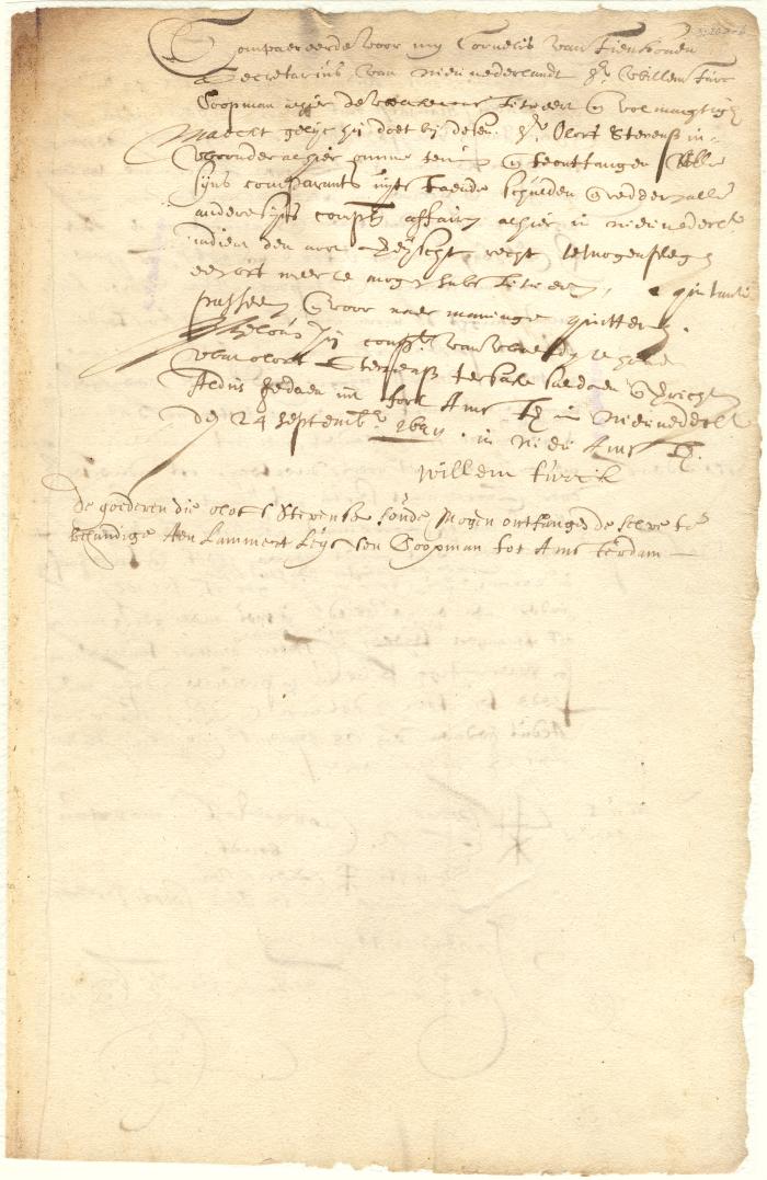 Power of attorney from Willem Turck to Oloff Stevensen van Cortlandt to manage his affairs during his absence