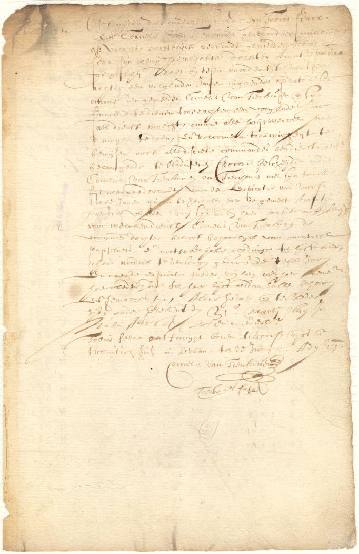 Indenture of Annetje Patricks, step-daughter of Tobias Feaks, as a servant-girl to Cornelis van Tienhoven