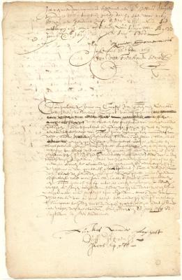 Deed from Lucas van der Liphorst to Thomas Hall of a piece of land on Manhattan Island