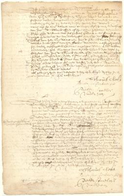 Deed from Sibout Claessen to Joost Teunissen of a house and lot on Manhattan Island