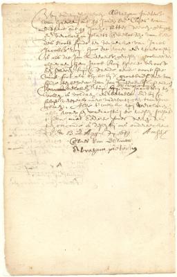 Affidavit of Abraham Pietersen and Claes van Elslant that Jan Stevensen, late schoolmaster, sold a house and garden on Manhattan Island to Jacob Jacobsen Roy