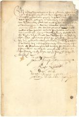 Declaration of several of the crew of La Garce that they had captured a Spanish bark in the river Tobasco and had heard nothing of a peace with Spain