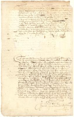 Affidavit of Nicholas Hart that John Trogmorton received some hats from Willem de Key's wife