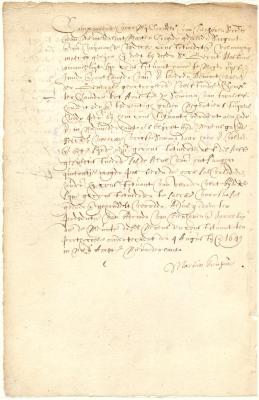 Power of attorney from Martin Kregier to Gerrit Vastrick to collect from the West India Company money earned by him in New Netherland