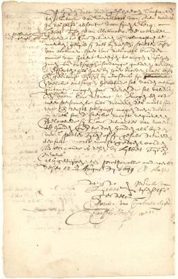 Power of attorney from Lysbet Tysen to her brother Pieter Tysen to collect inheritances from her brother and sister at Alckmaer