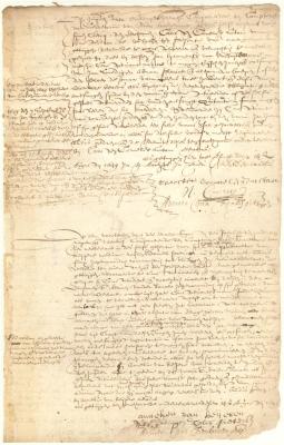 Power of attorney from Carsten Cornelissen Stam to J. Harmensen to collect beavers from J. Snediger, Abraham Planck and Alexander Boeyer