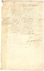 Power of attorney from Isaac Allerton to Johannes Verbruggen to receive money and merchandise from Captain Francis Aerley, Jr, of Virginia