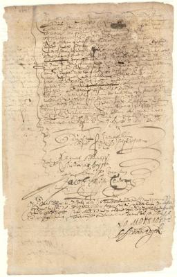 Deed from Leunis Jorissen van der Veere to Gysbert Arentsen and Lowies Papeljou of a plantation on Long Island