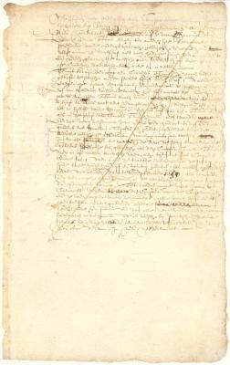 Contract of sale from Cornelis Teunissen to Teunis Kraey of a house and lot on Manhattan Island