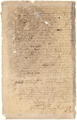 Declaration of Lourens Pietersen and Johannes Forbes about the purchase by Dirck Holgersen of a plantation on the west side of Mespath kill, L.I.