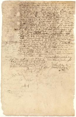 Deed from Hendrick Kip to Albert Andriessen of a house and lot on Manhattan Island