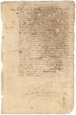 Assignment by Gillis Janen Pompoen to the curators of the estate of the late Claes Cater of his claims against the West India Company