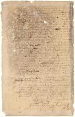 Declaration of Lourens Pietersen and Johannes Forbes about the purchase by Dirck Holgersen of a plantation on the west side of Mespath kill, L.I.